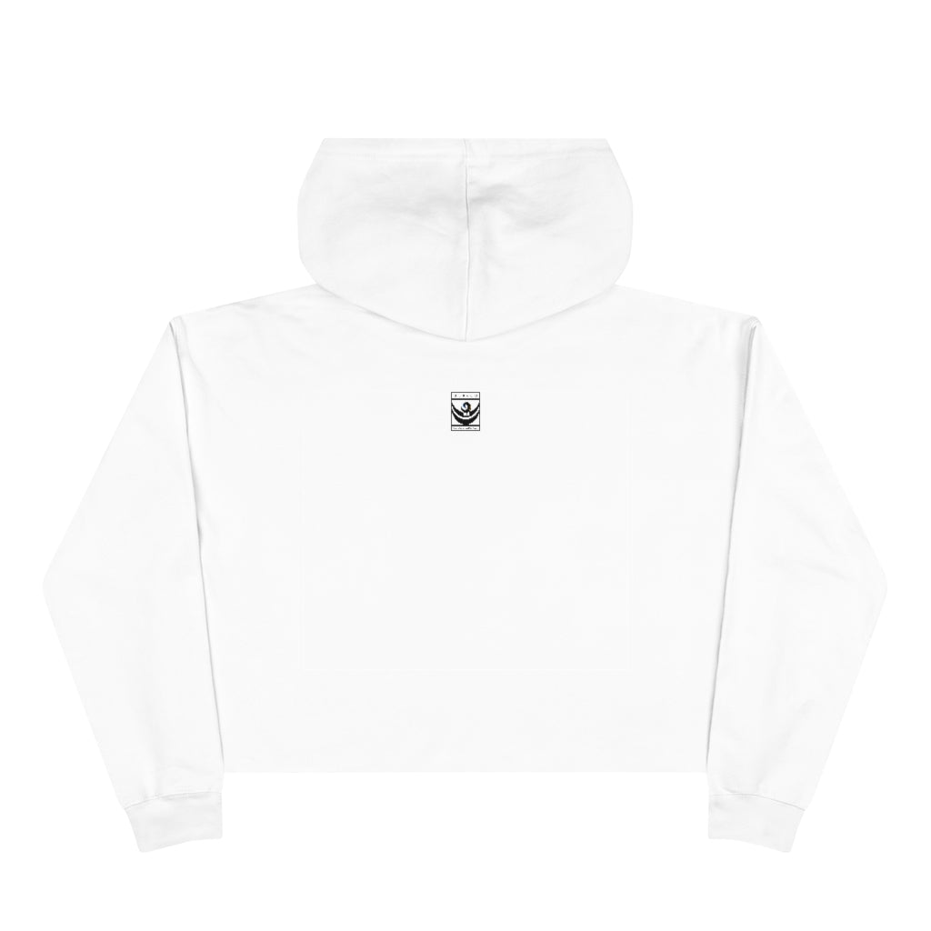 HBCU GRAD 'No Regrets' Crop Hoodie | Crimson & Cream